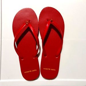 Tory Burch Red Thong Sandals Size 9